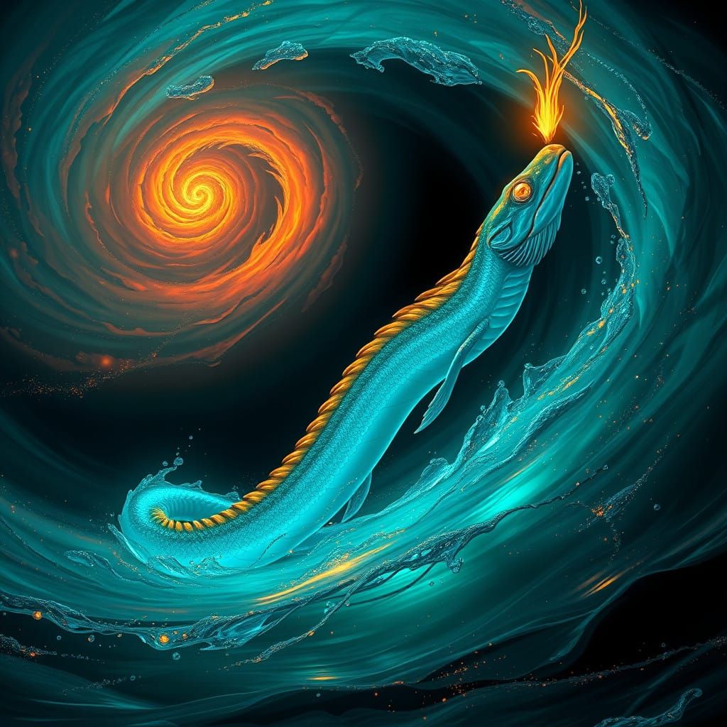 Mystical Sea Serpent-Angler Fish Hybrid Emerges from Turquoi...