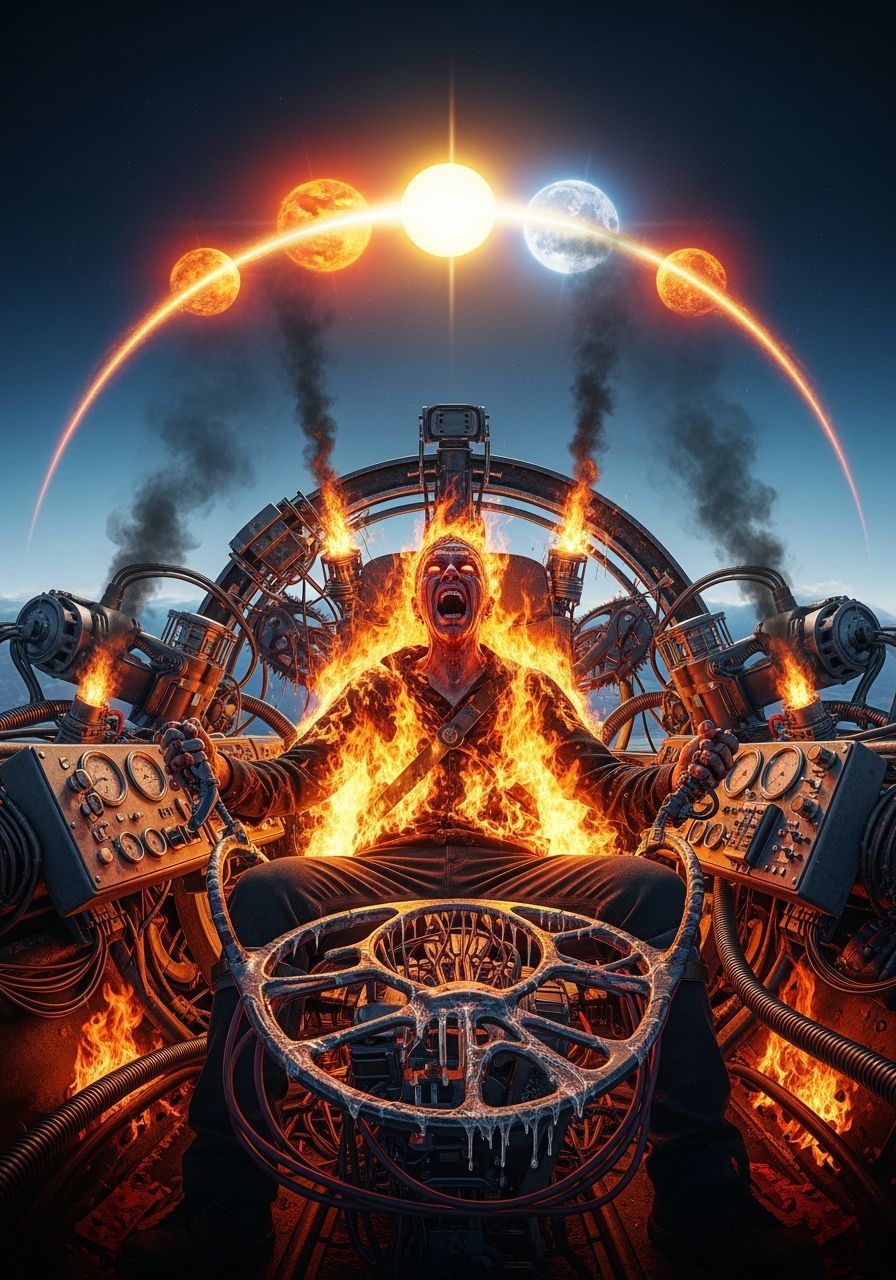 Time Traveler Burns in Overheating Machine Under Multiple Su...