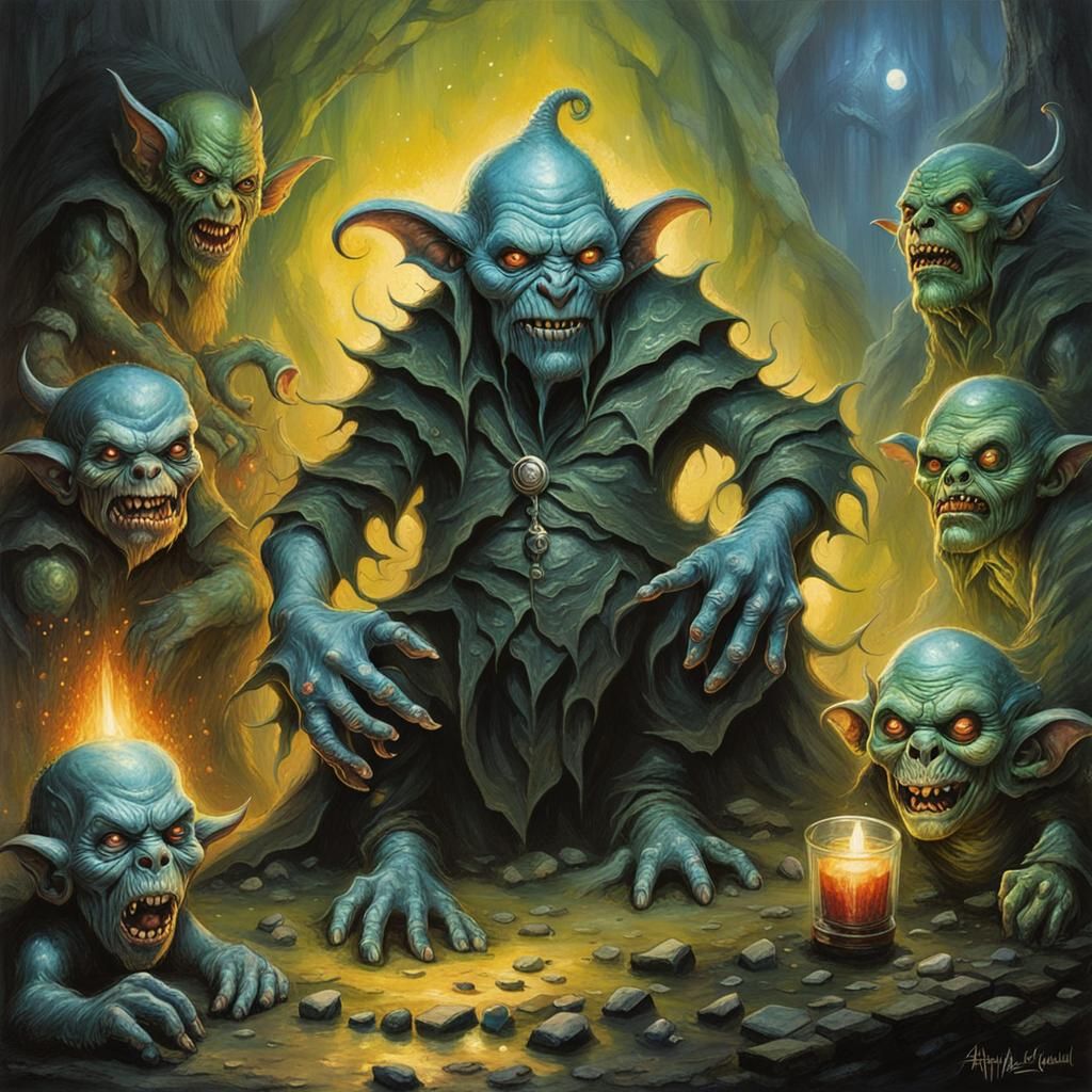 Glittery Goo Goblins in Gothic Fantasy Style