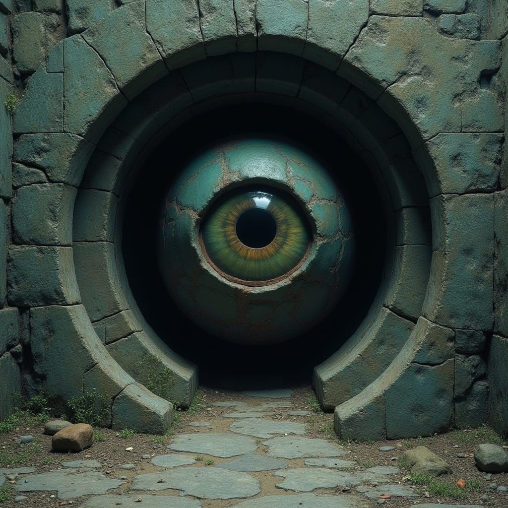 Ominous Eye Emerges from Mystical Portal
