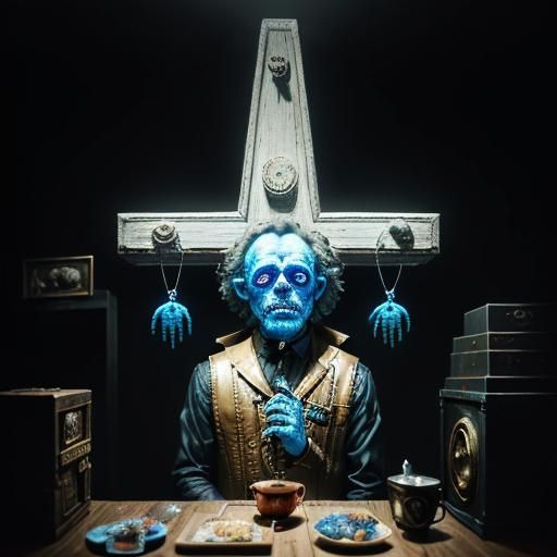 Demonic Marionette in Surreal Stop-Motion Style