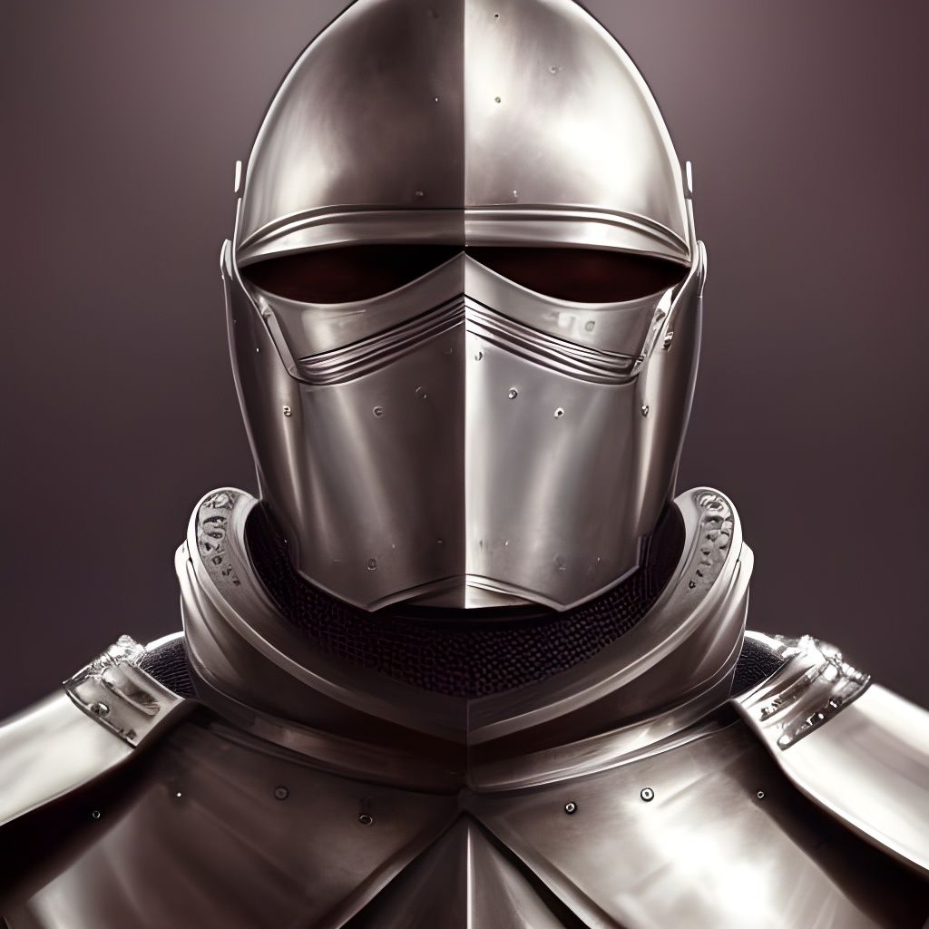 Medieval Knight in Shining Armour Portrait