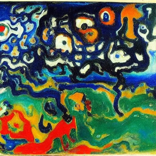 Tormented Figure in Expressionist Style