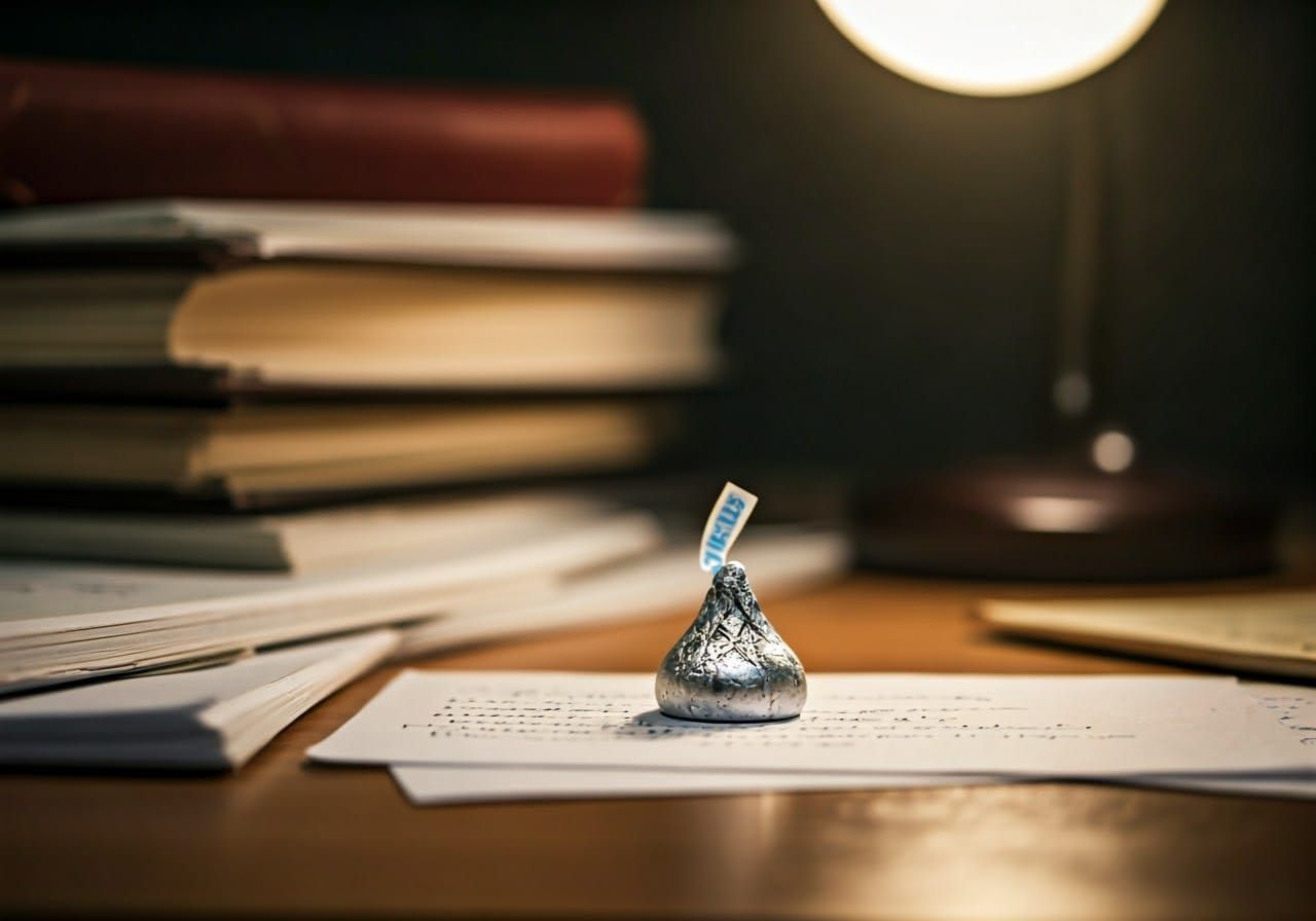 Cozy Teacher's Desk with Hershey's Kiss