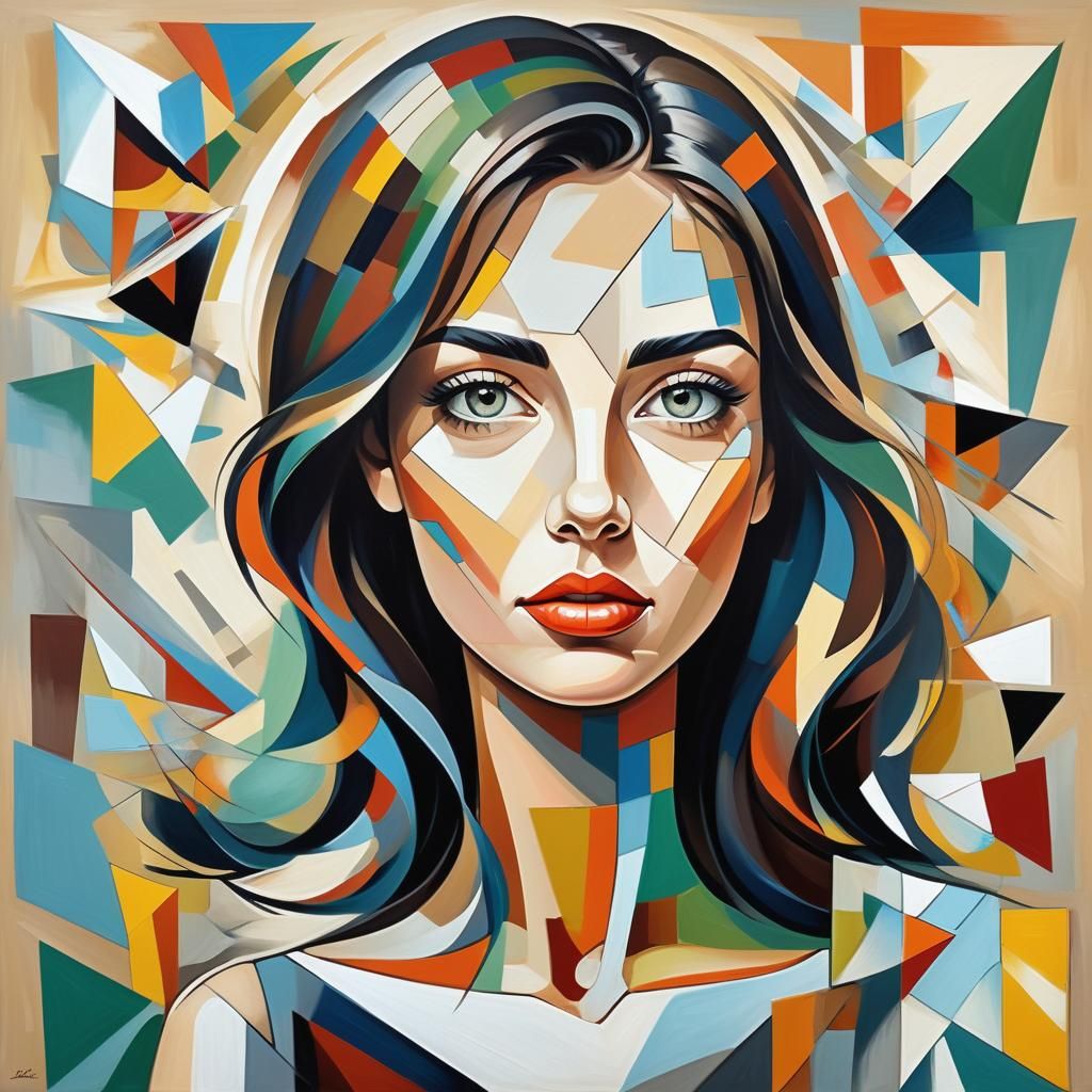 Un retrato abstracto de una hermosa chica, capturada en un e...