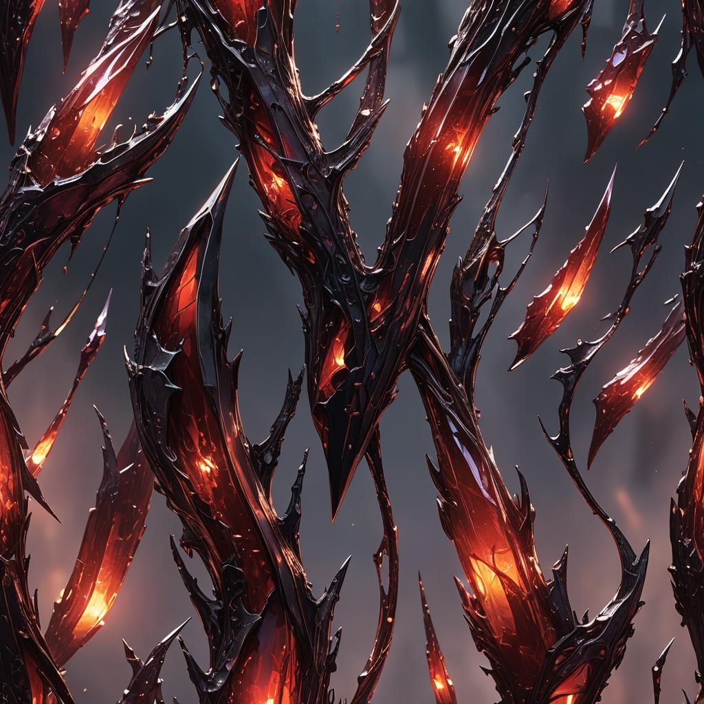 Dark Fantasy Shard of Red Glass Concept Art