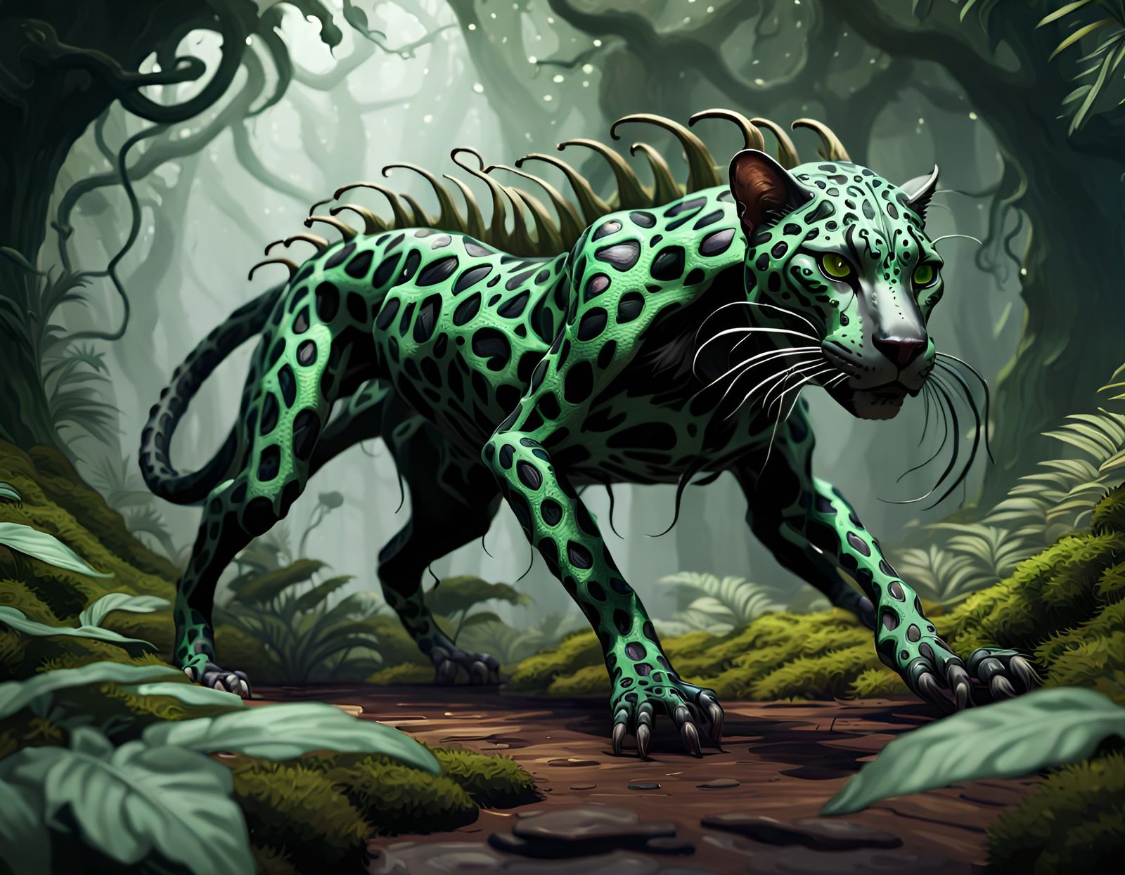 Fey infused displacer beast experiment.