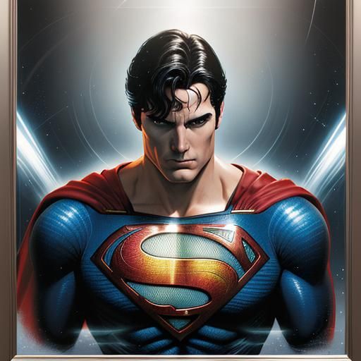 Superman Logo Reflected: Comic Book Art