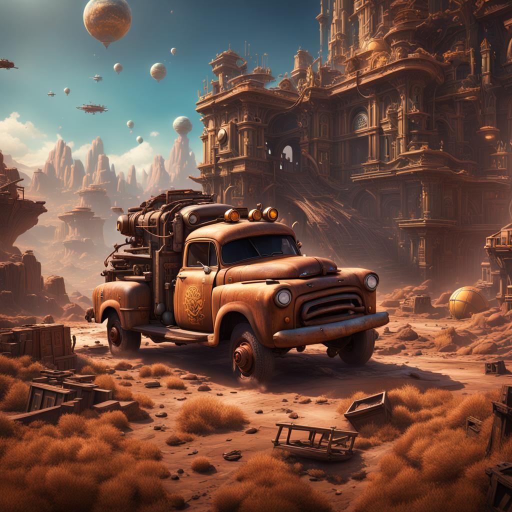 Tow Mater in a Fantastical Liminal Space
