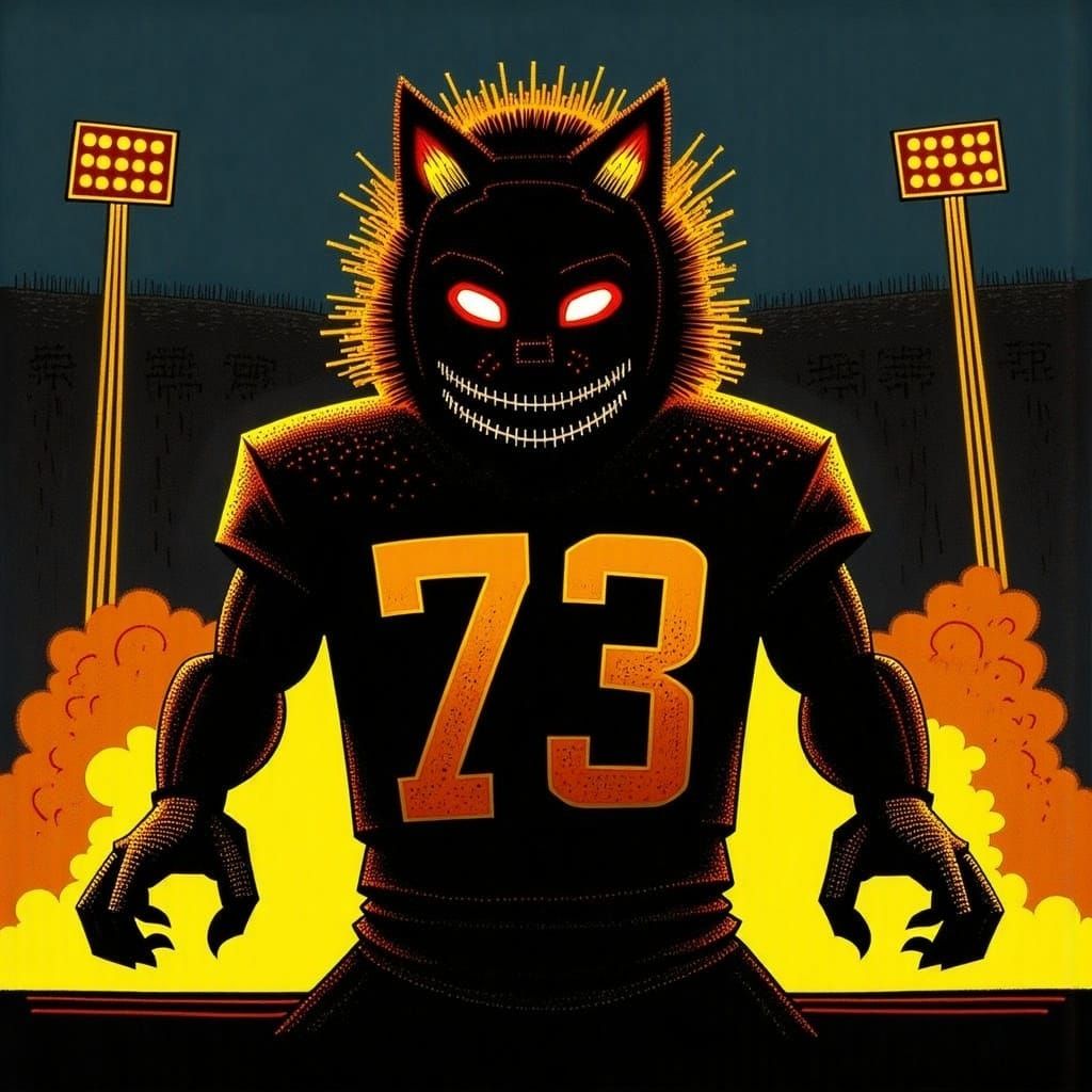 Werewolf Quarterback Transformation Under Stadium Lights