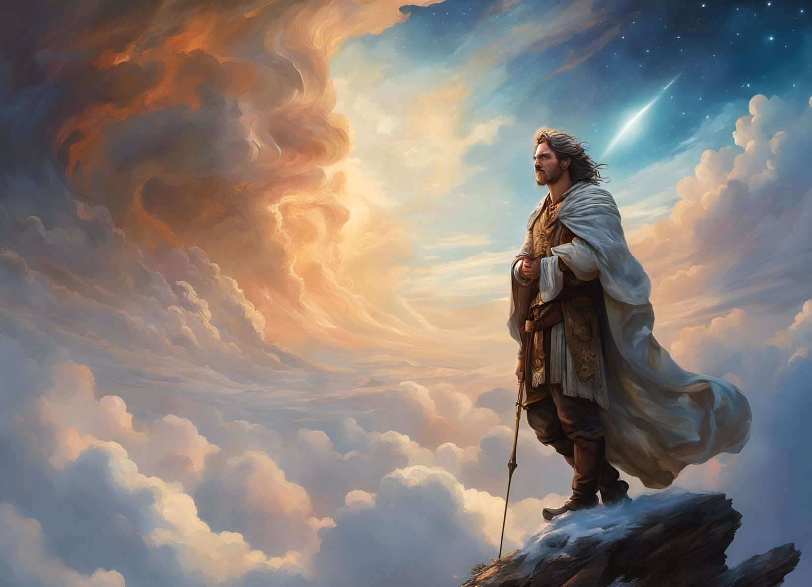 Brian Starshower in Clouds: Renaissance and Comic Art