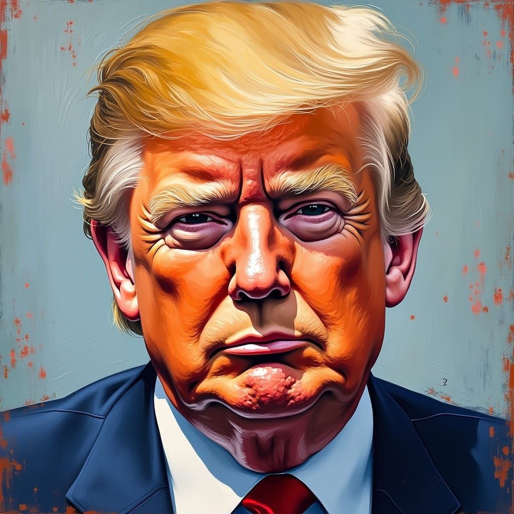 Emotionally Charged Portrait of America in Neo-Expressionist...