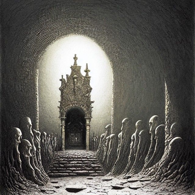 Tomb Entrance in Dark Fantasy Style