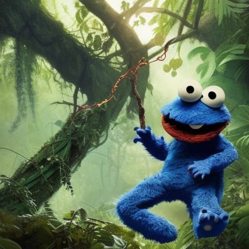 Cookie Monster Jungle Swing, Sinister Art