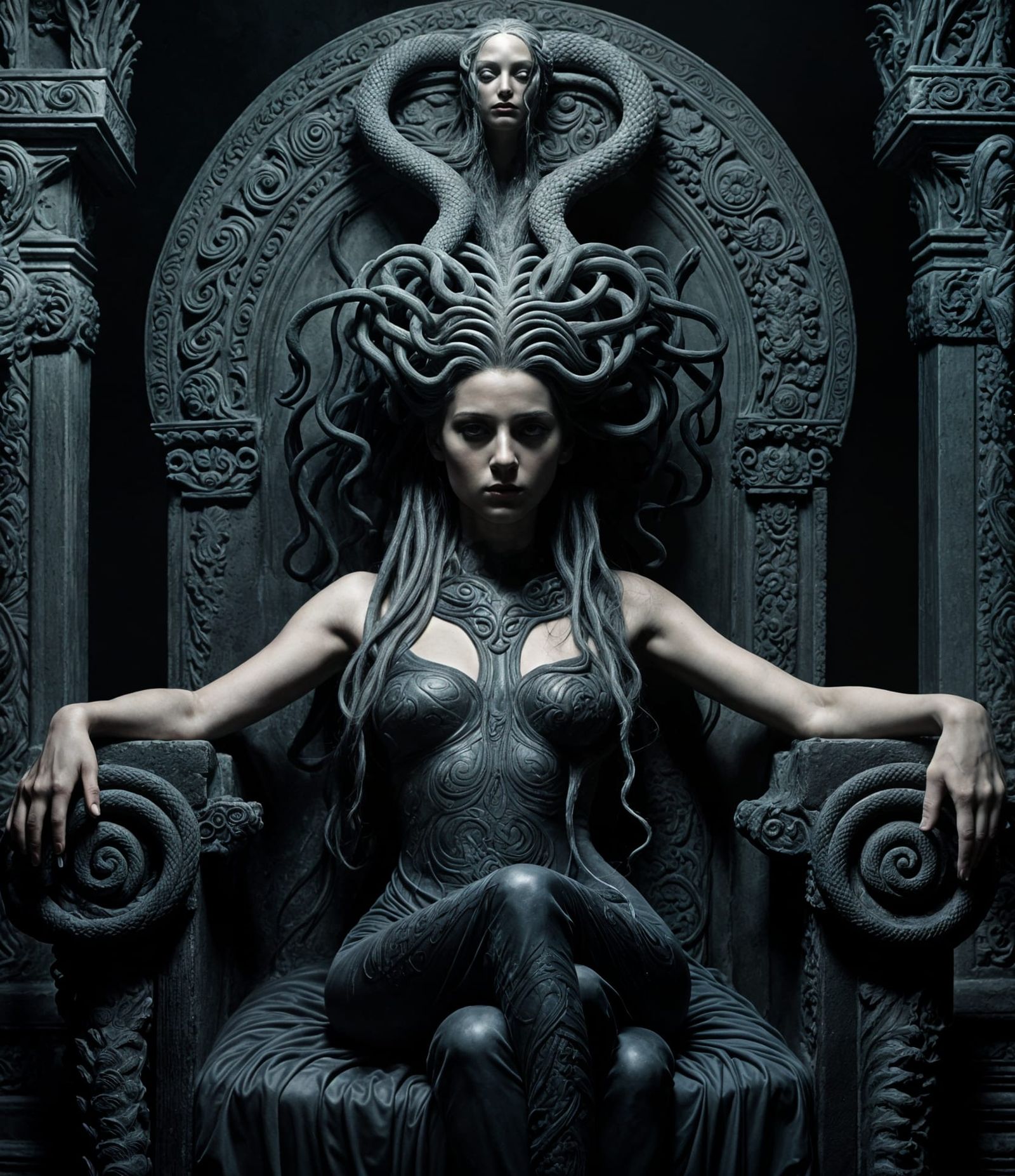 Medusa Portrait: AI Generated Image