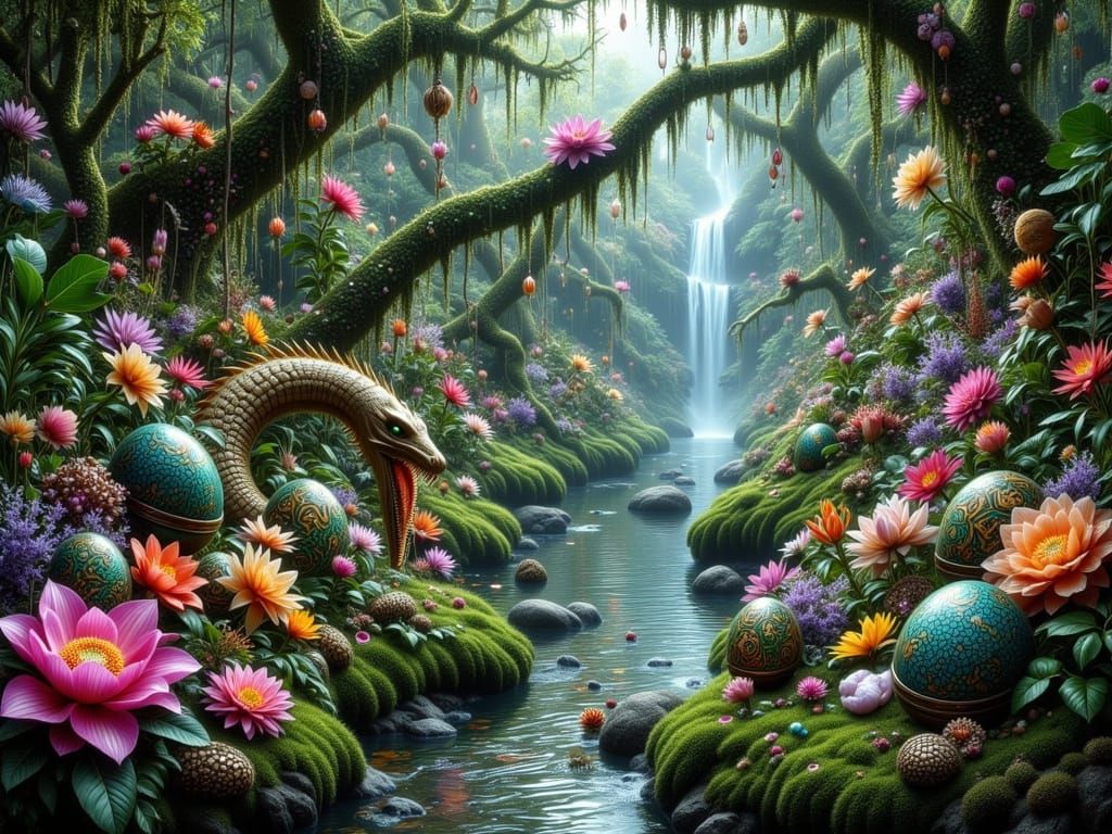 Dragon Egg Garden: A Surreal Fantasy Landscape