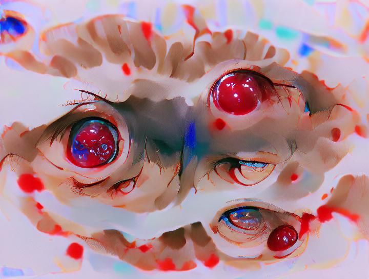 Visceral Eyeball with Blood and Brain Elements
