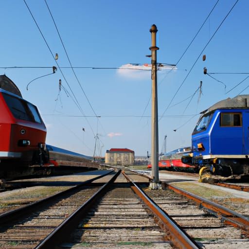 AI-Generated Image of Trains