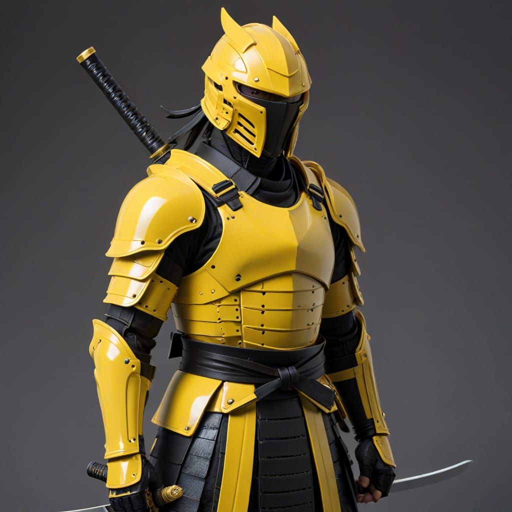 Yellow Katana Armor Design