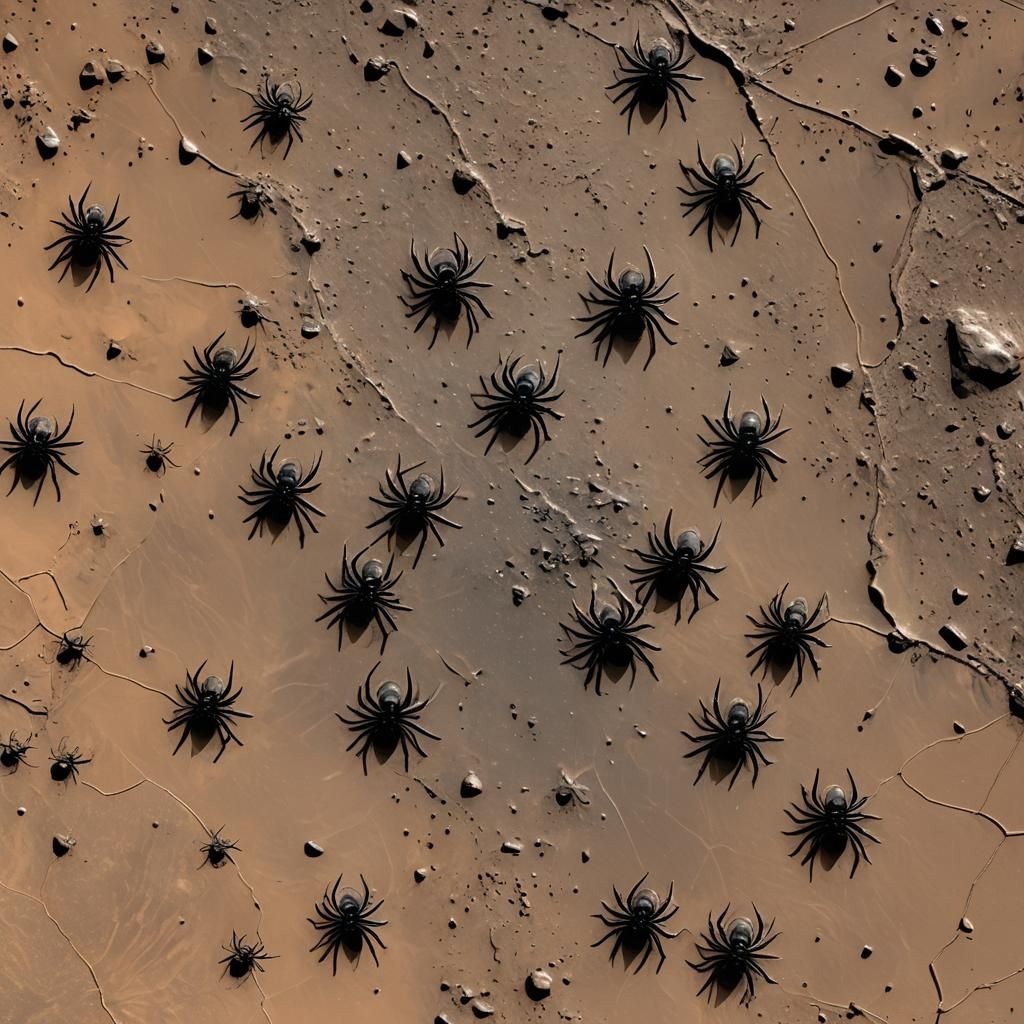 Martian Spiders Emerge in Inca City: Fantasy Concept Art