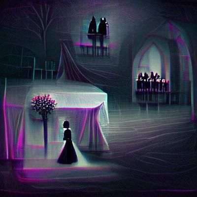 Ethereal Dark Wedding with Invisible Guests