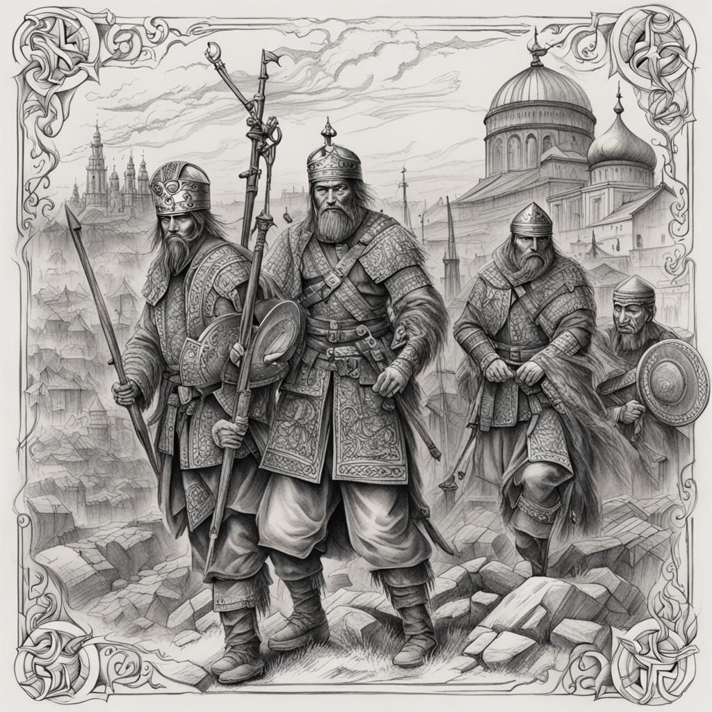 Ukraine History Tattoo Sketch: Chronological Design