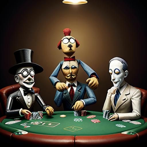 Marionette Puppets Play High-Stakes Poker