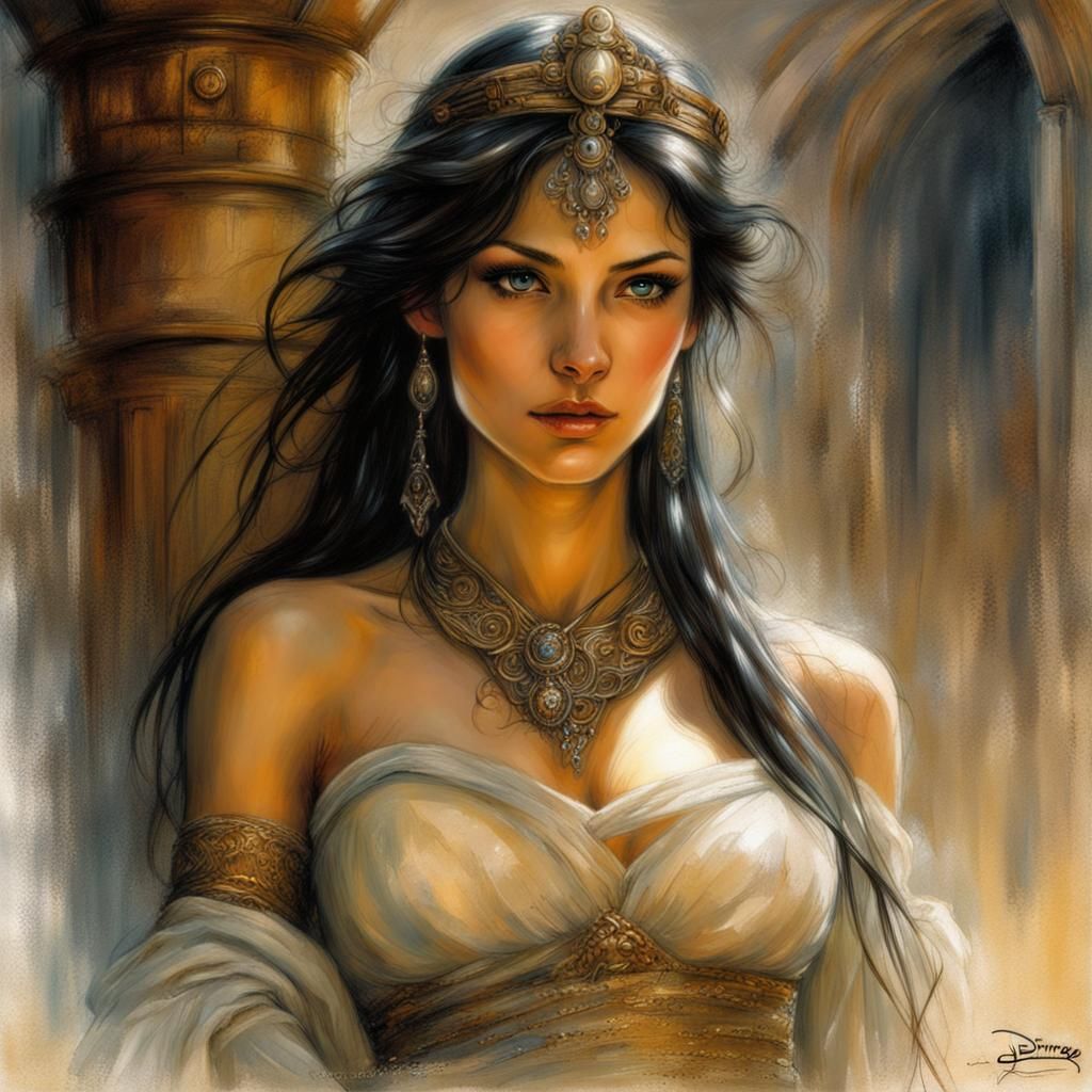 Jasmine in Dramatic Digital Painting Style