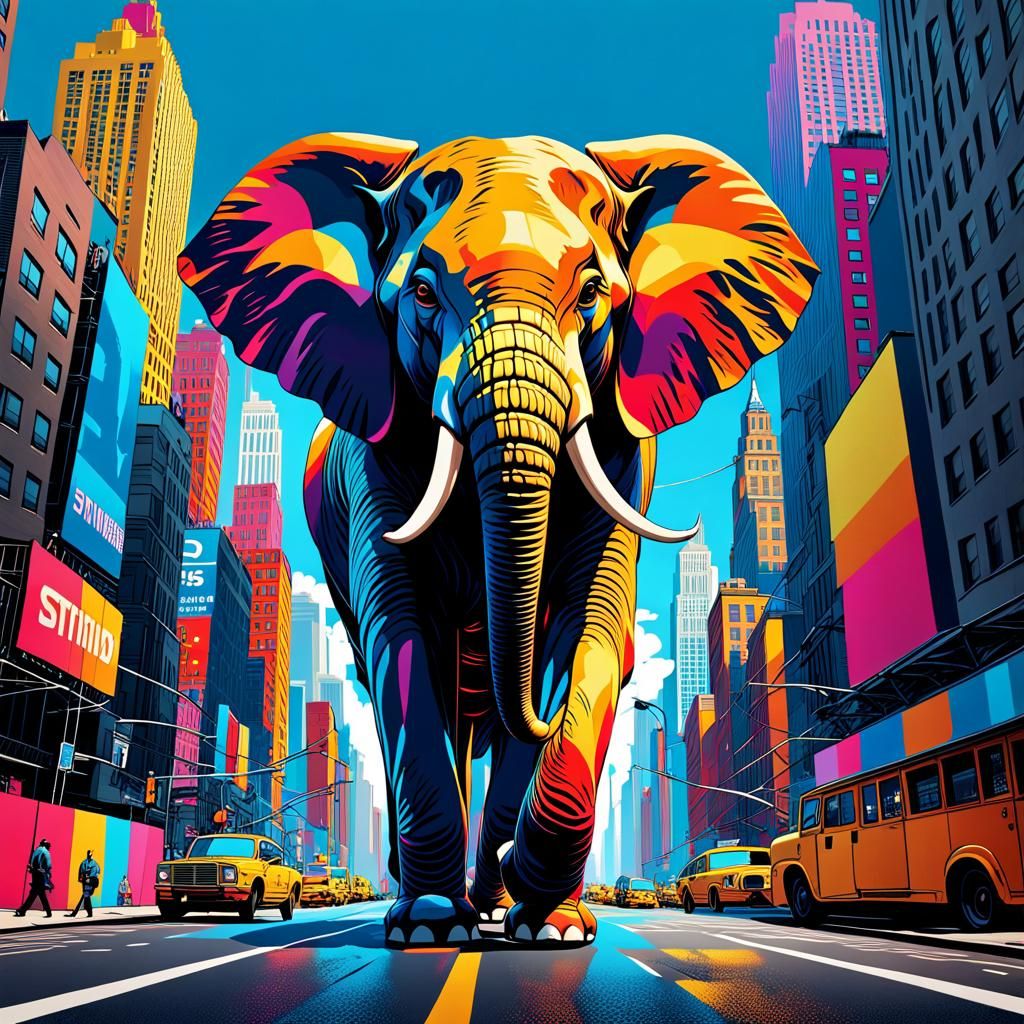 Elephant in Manhattan: Psychedelic Pop Art