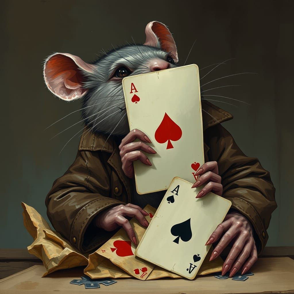 Ace of Spades in Dark Noir Style