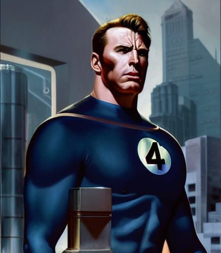 Chris Evans as Johnny Storm in Comic Book Art