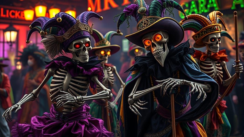 Spectral Mardi Gras Parade Unfolds with Haunted, Dancing Cha...