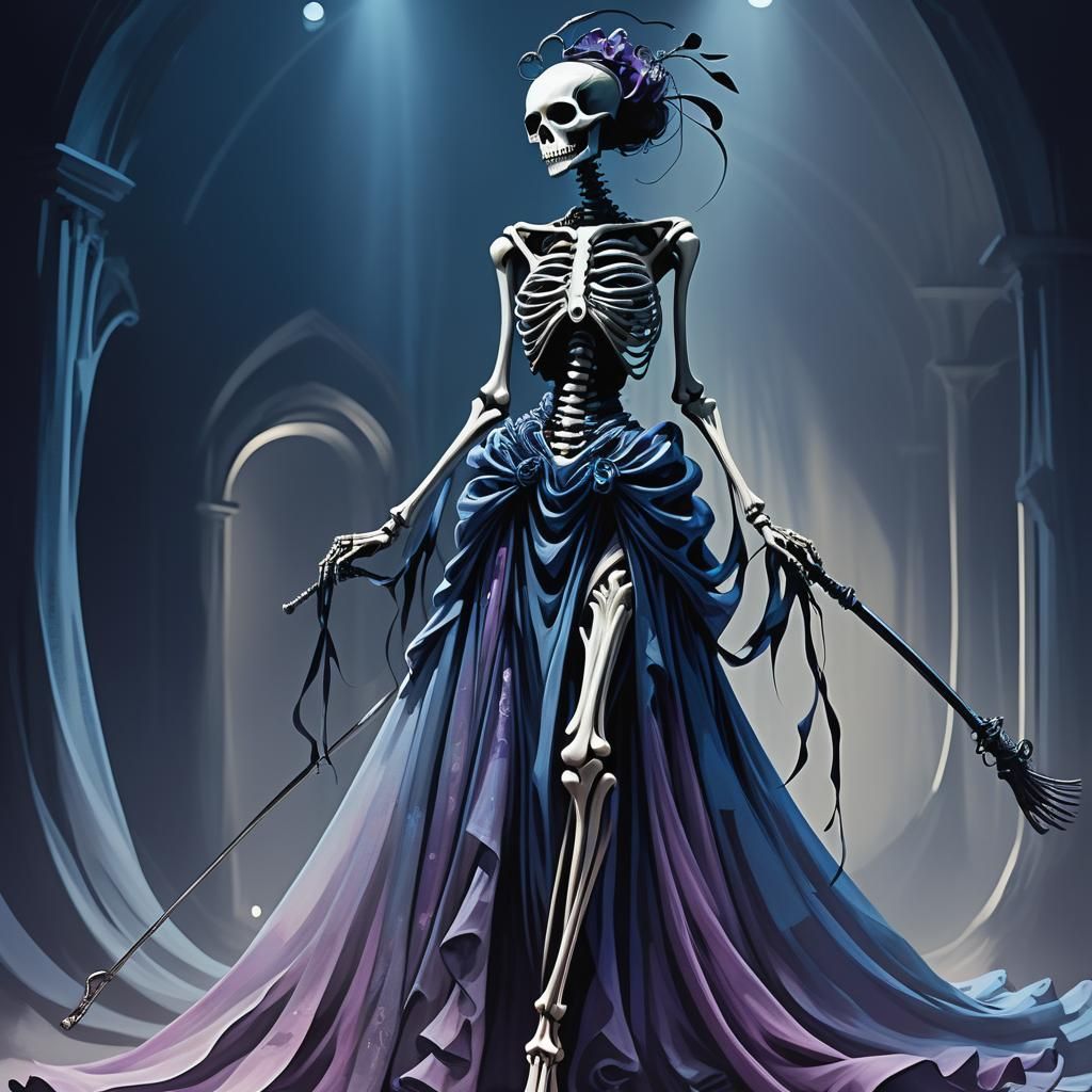Skeleton in Haute Couture: Dark Surrealist Fashion