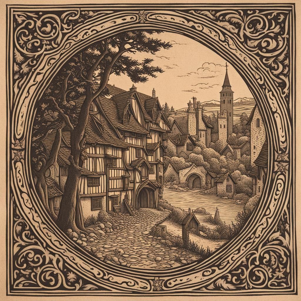 Medieval Woodblock Print Transformation