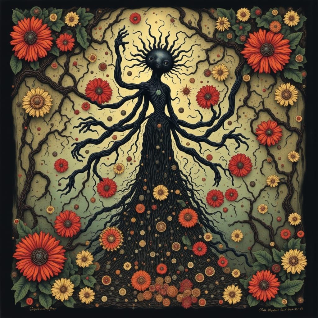 Twisted Tree with Kinetic Soul in Digital Art