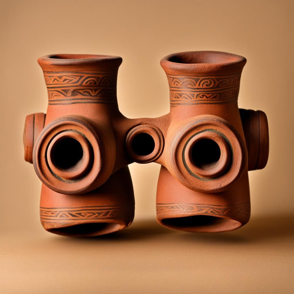 Ancient Cucuteni–Trypillia Clay Binoculars