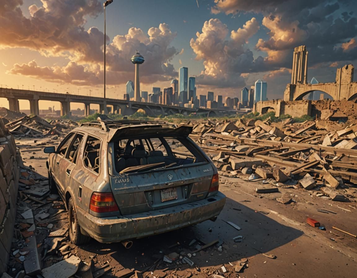 Weaponized Accord Overlooks Dallas Ruins