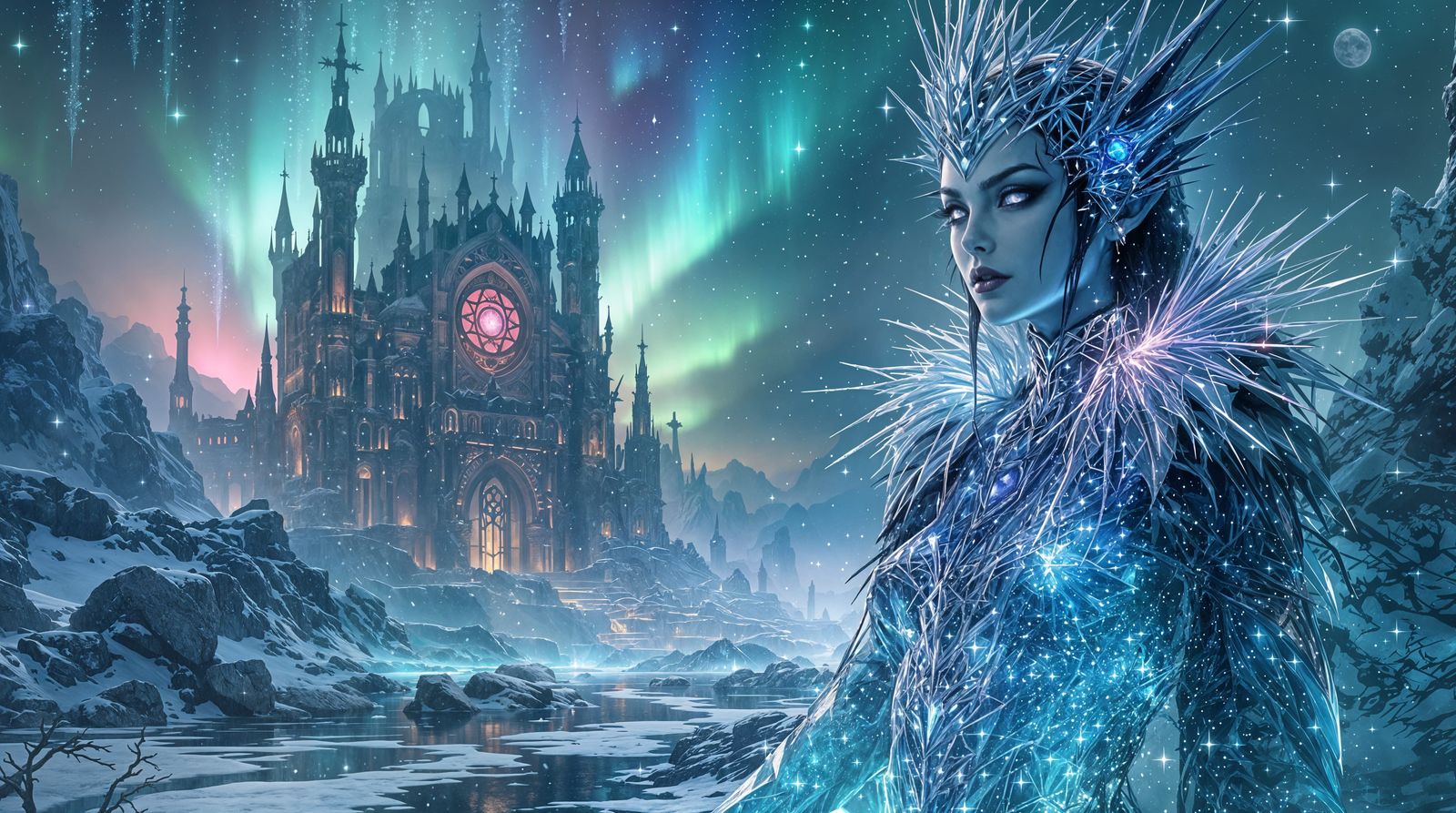 Ethereal Glitch Domain in Icy Majesty