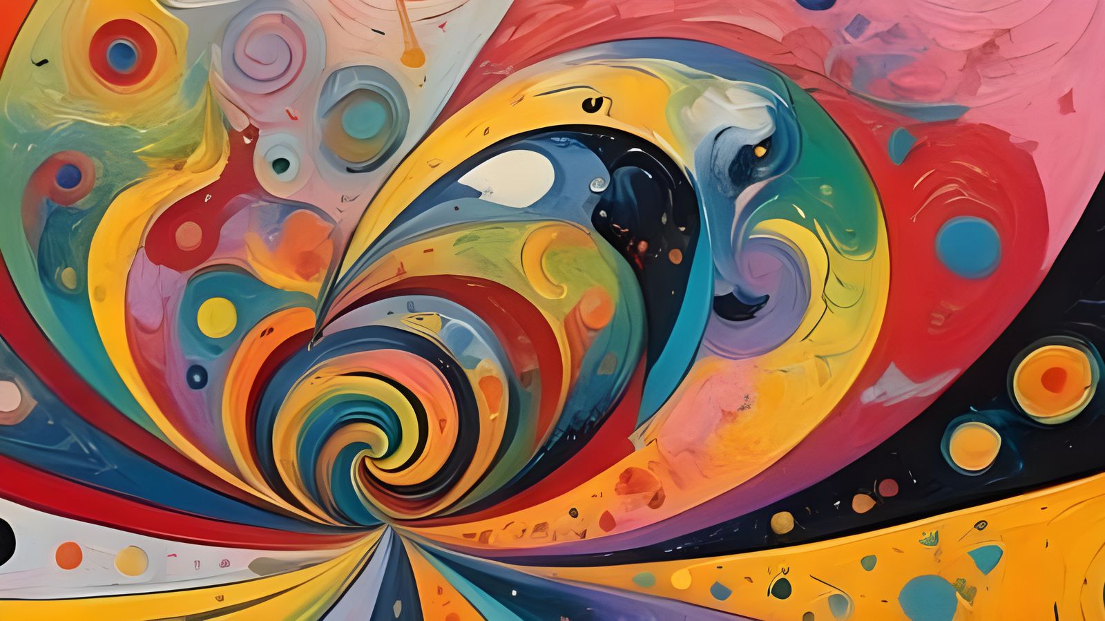 Colorful 3D Vortexes in Abstract Expressionist Cosmos