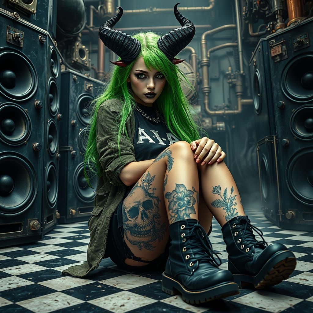 Ultra-detailed dark fantasy character portrait, rebellious y...