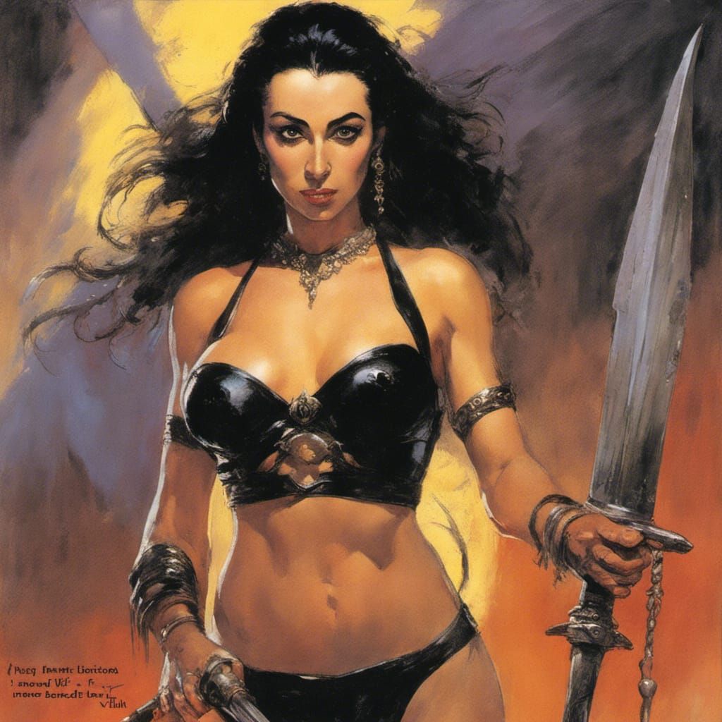 Sword and Sorcery Villain in Comic Book Style