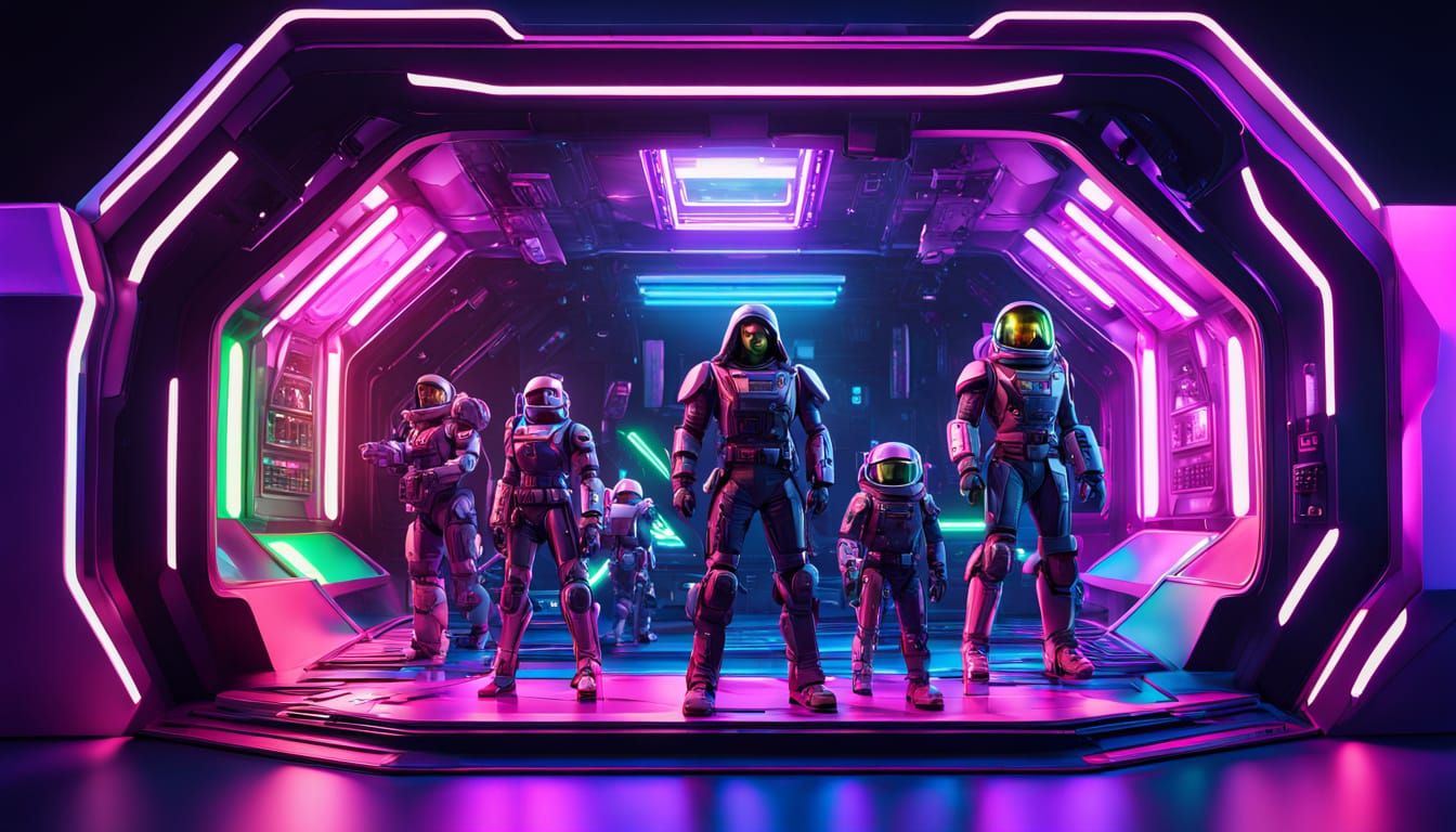 Captain Harlock Space Pirate Crew in Photorealistic Action F...