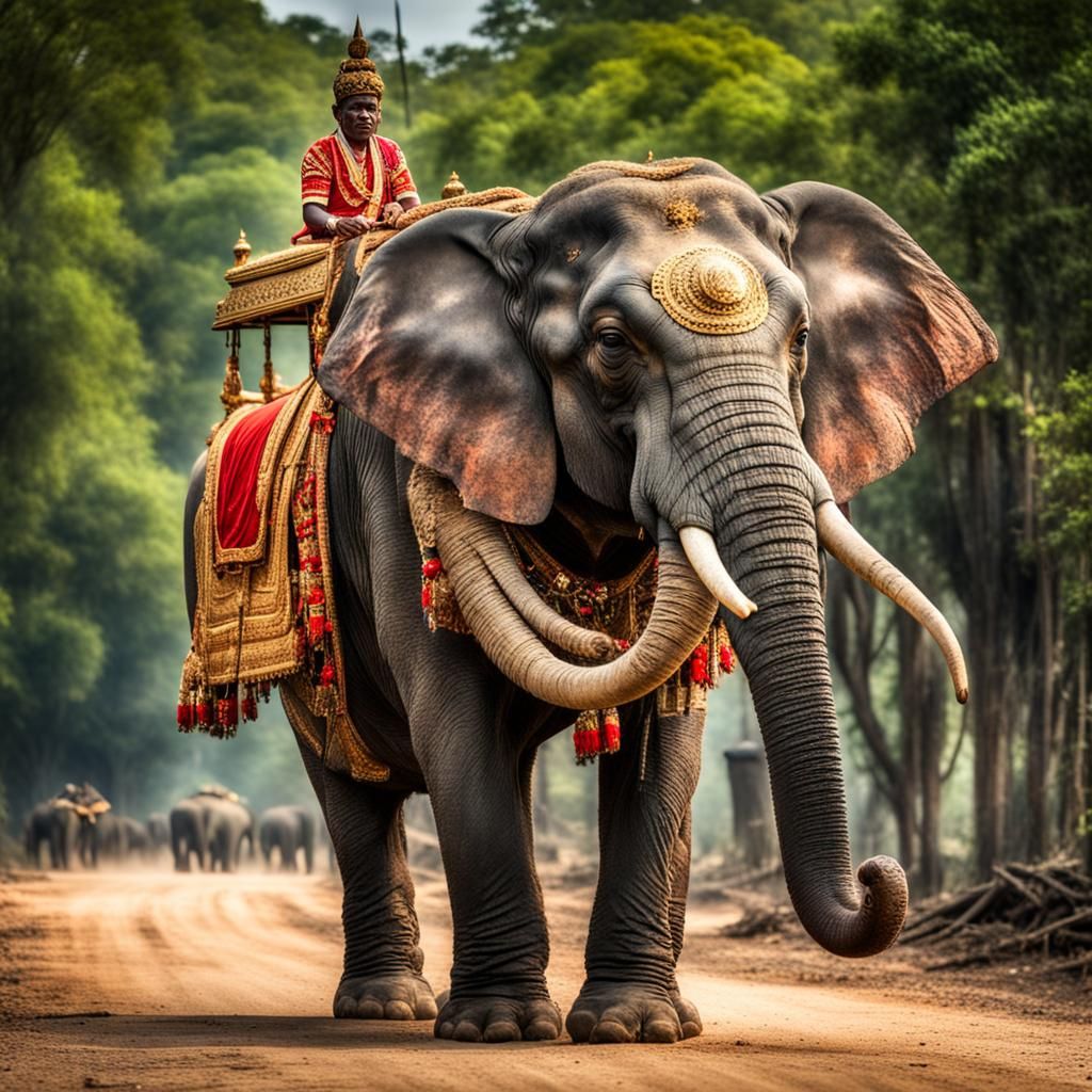 Thailand Working Elephant