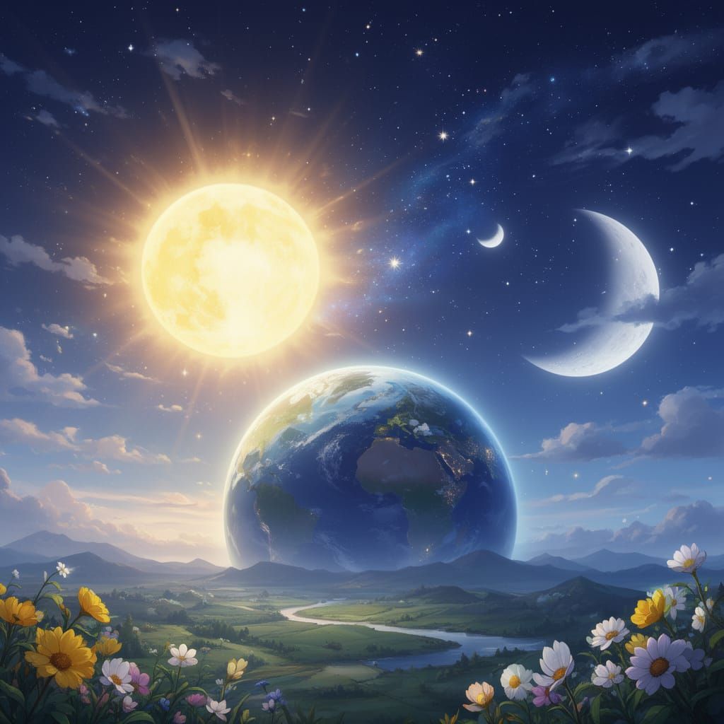 Divine Creation of Celestial Luminaries and Stars