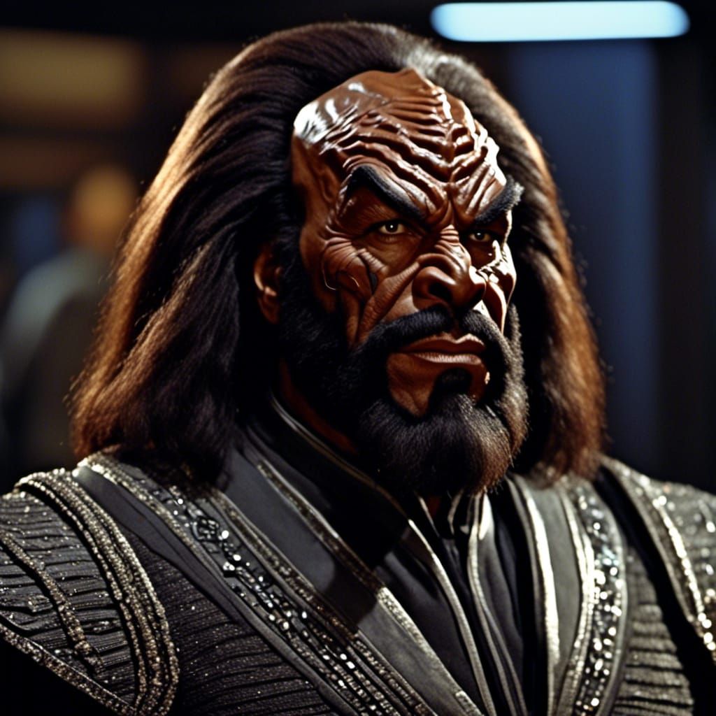 Worf as Wall Street Broker in Business Suit