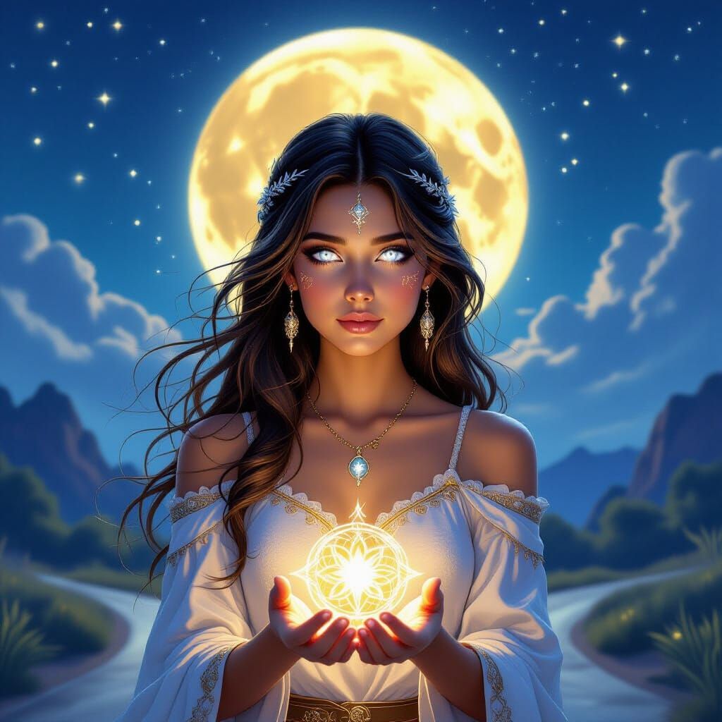 Girl of Sun and Moon Crossroads