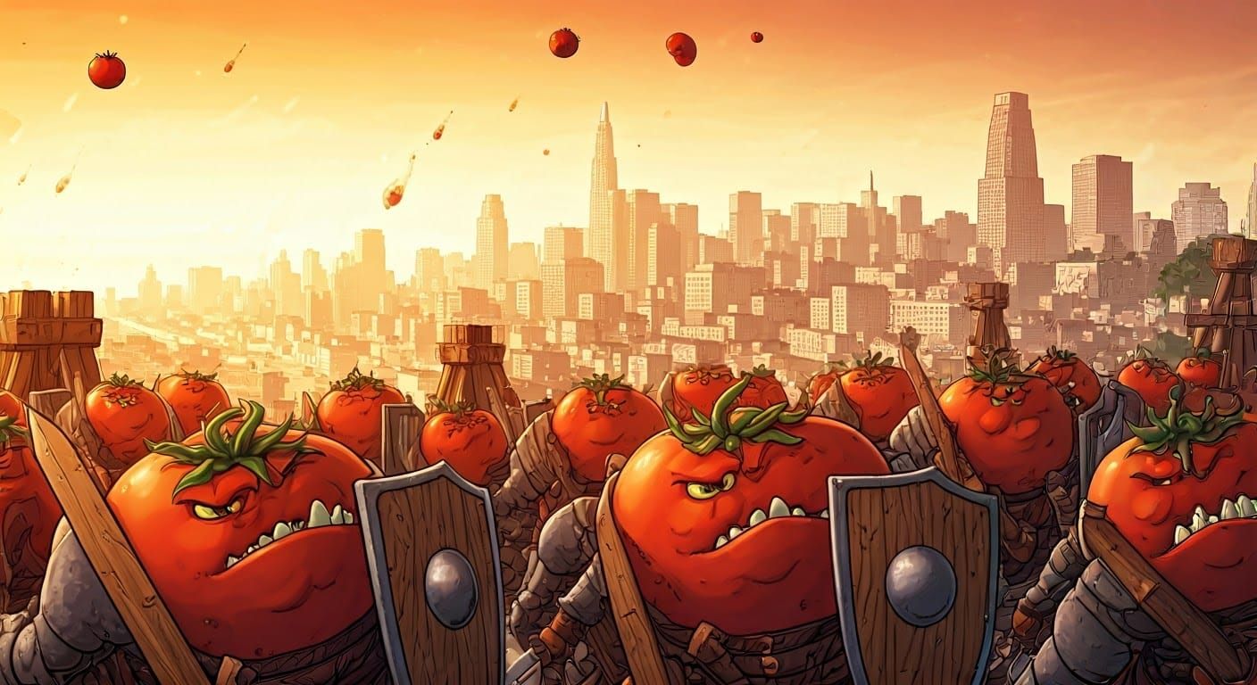 Medieval Mutant Tomatoes Besiege San Francisco in Comic Book...