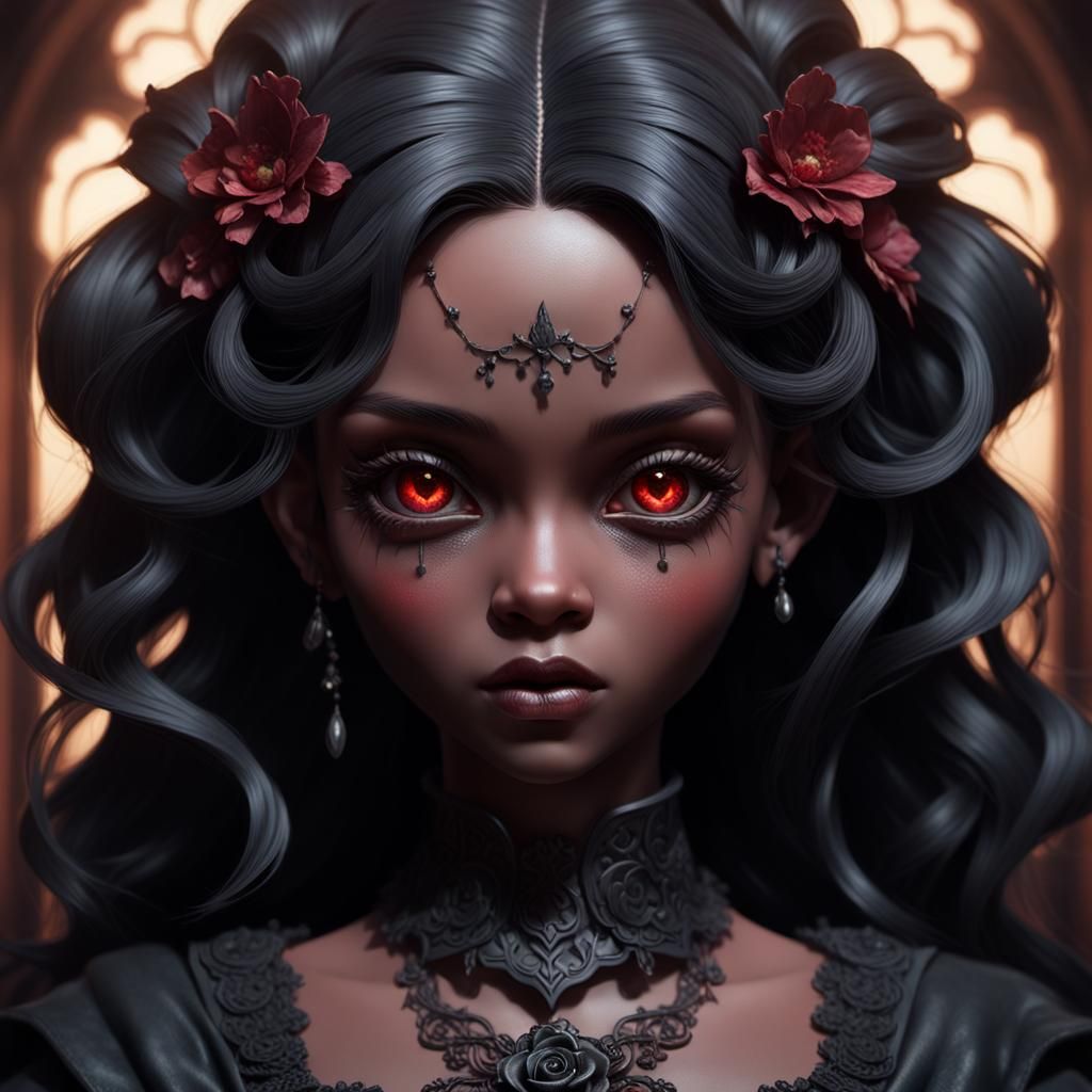 Demonic Gothic Porcelain Doll Portrait
