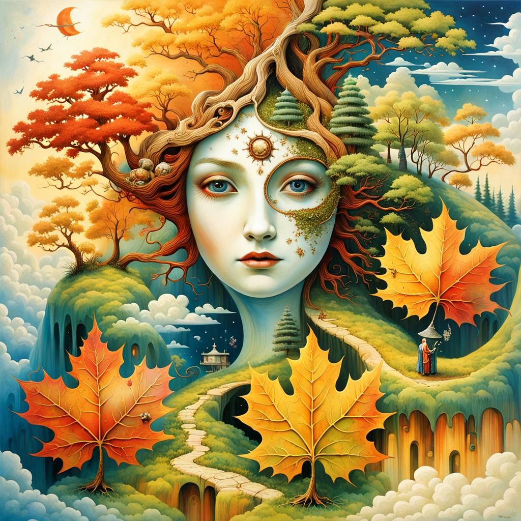 Yin-Yang Stargate: A Surreal Journey Through Seasons