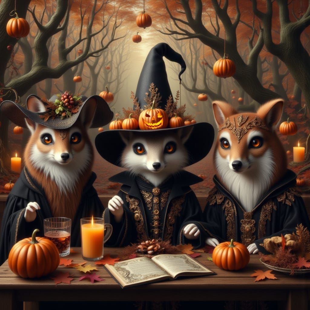 Fantasy Art: Anthropomorphic Students in Gothic Classroom